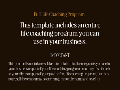 Life Coaching Workbook Canva Template - Academia/Vintage Theme